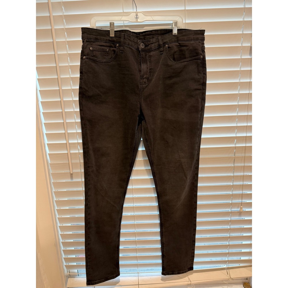 Outland Denim Dusty Mens 38R Slim Fit Jeans Washed Black Stretch Denim‎ Pants